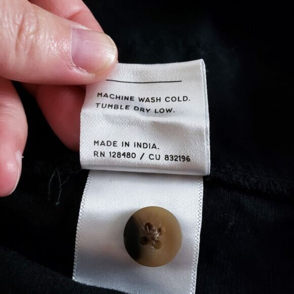 Pact Women's Wrap Skirt Linen-Blend XXL Black Midi Natural Organic Minimalist - Picture 11 of 12